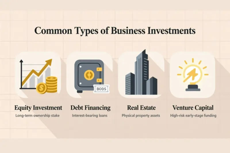 common types of business investments