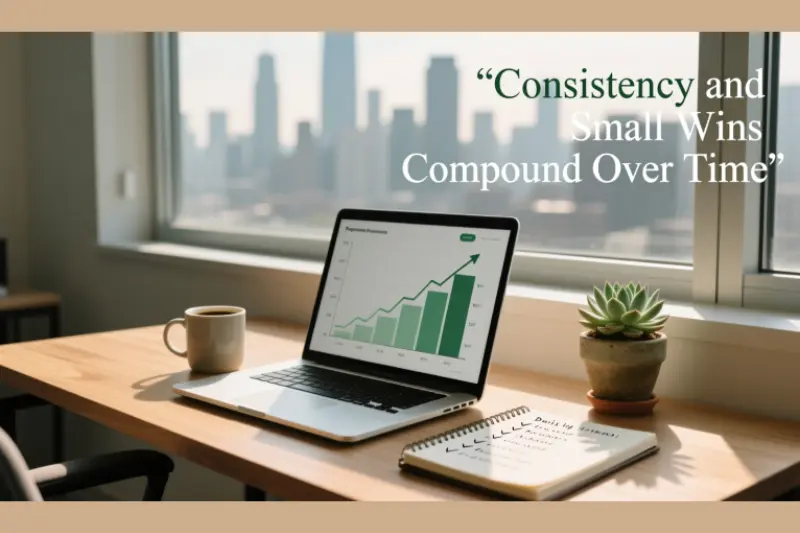 consistency and small wins compound over time