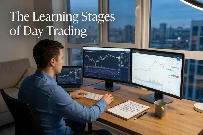 the learning stages of day trading