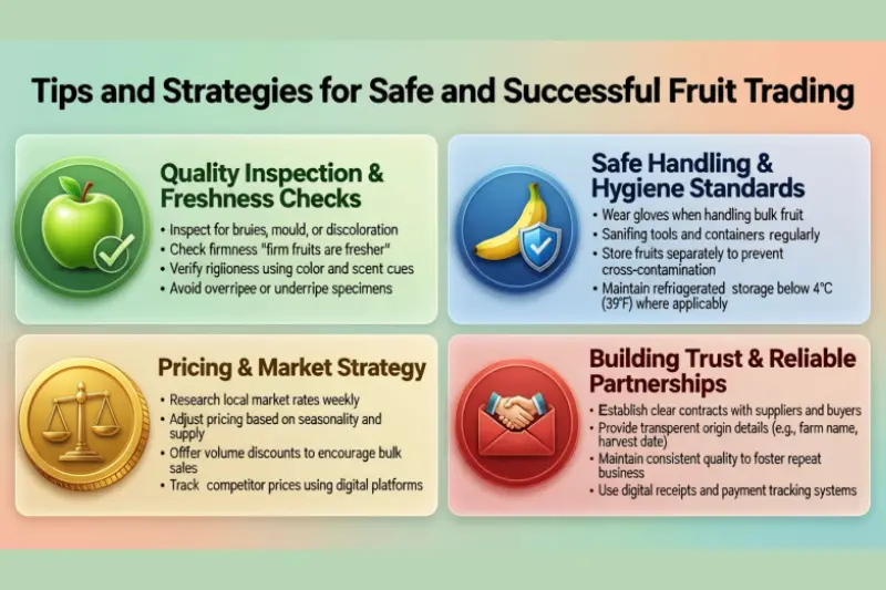 tips and strategies for safe and successful fruit trading
