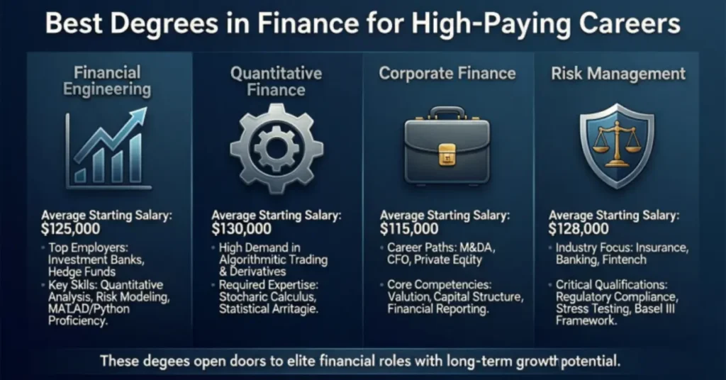 best degrees in finance for high-paying careers