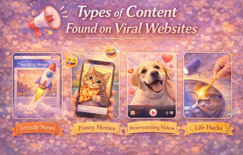 types of content found on viral websites